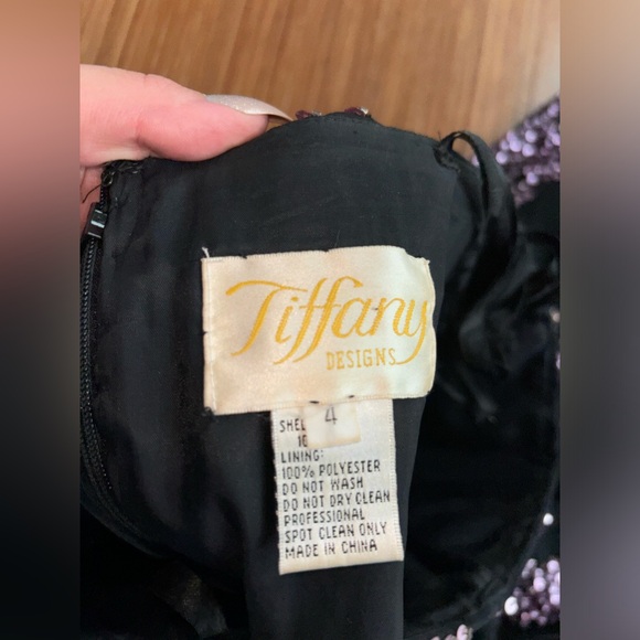 Vintage y2k silk beaded and sequined floor length prom gown - Picture 5 of 6